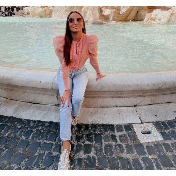 ZARA Semi-Sheer Top with Jewel Buttons NWT LAST ONE!!! - Picture 11 of 16